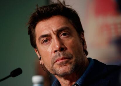 Javier Bardem, durante la rueda de prensa en el Festival de Cannes.