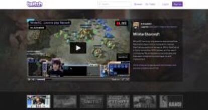 Imagen de la portada de Twitch, con un tutorial del popular videojuego Starcraft.