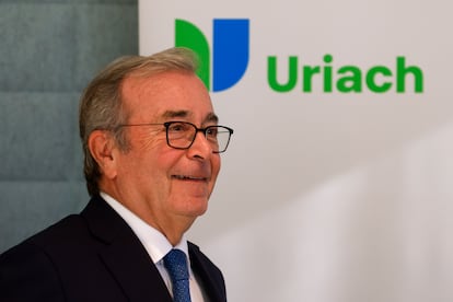 El presidente del consejo de administración de Uriach, Luis Cantarell, este martes.