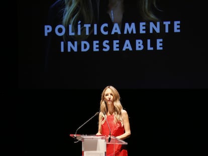 Presentación del libro de Cayetana Álvarez de Toledo 'Políticamente indeseable' en el Centro de Bellas Artes de Madrid, este lunes.