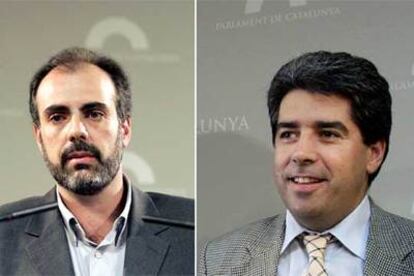 Los ponentes de Convergència i Unió, Quico Homs, y de Esquerra Republicana, Joan Ridao.