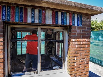 Bibliocaseta quemada en Ciudad Rodrígo