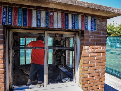 Bibliocaseta quemada en Ciudad Rodrígo