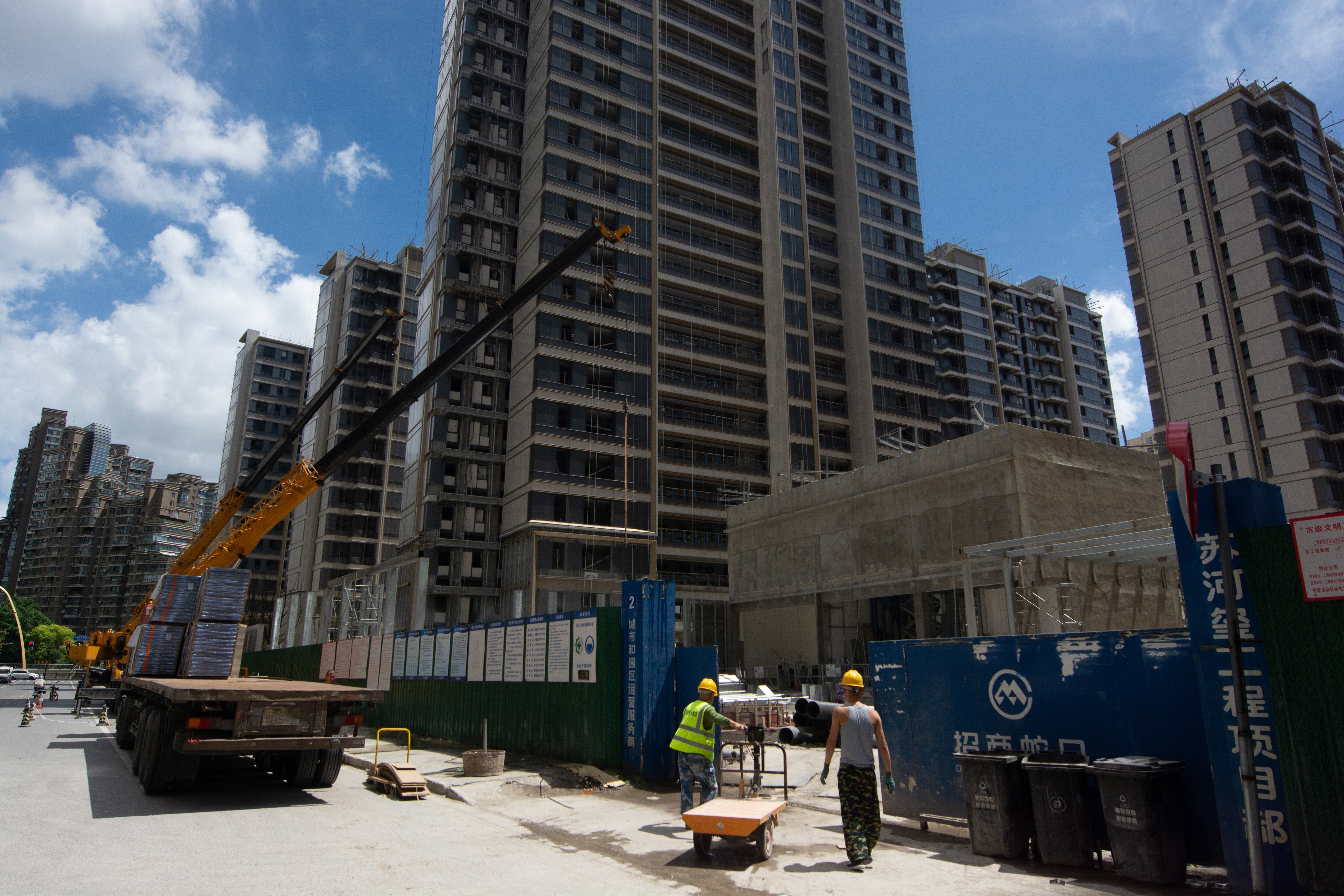 Un edificio en obras en China. 