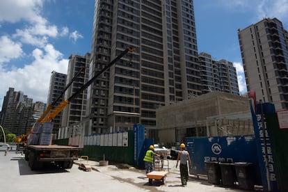 A building under construction in China.