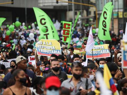 La jornada de protestas en Colombia, en imágenes
