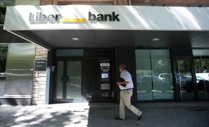 Una sucursal de Liberbank en Madrid.