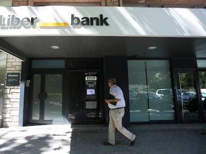 Una sucursal de Liberbank en Madrid.