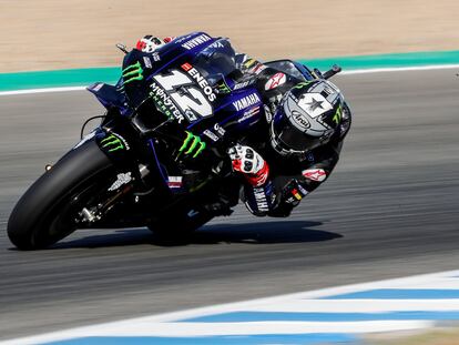 Maverick Viñales durante el GP de Andalucía.