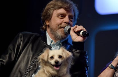 Mark Hamill, en el escenario de la convención.