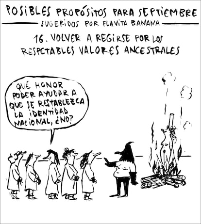 Viñeta de Flavita Banana del 16 de agosto de 2025.