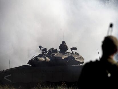 Ejercicios del Ejército de Israel frente a Siria, en el Golán.