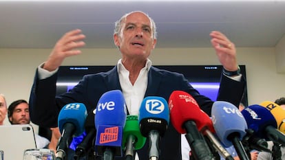 Francisco Camps durante la presentación este miércoles de su proyecto en Alicante.