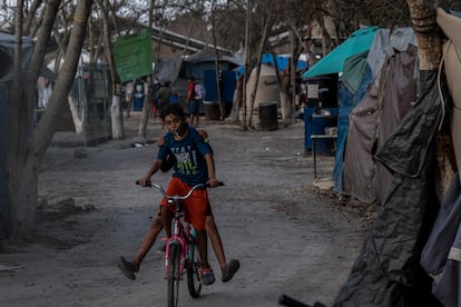 Niños migrantes en Matamoros, el pasado mes de febrero
