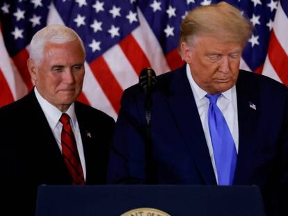 El presidente de EE UU, Donald Trump, y el vicepresidente, Mike Pence.