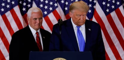 El presidente de EE UU, Donald Trump, y el vicepresidente, Mike Pence.