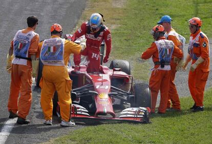 El adiós del jefe. Tras un pésimo Gran Premio de Italia, en el que se vio obligado a abandonar, Ferrari anuncia la marcha de Montezemolo, 7 de septiembre de 2014.