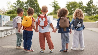 Mochilas infantiles con diseños de animales en 3D, porta-botellas, correas acolchadas y tejidos transpirables.