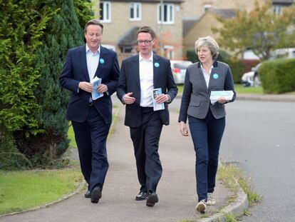 May y su predecesor hacen campaña con el candidato a sustituir a Cameron.
