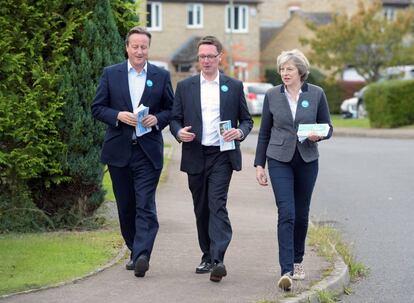 May y su predecesor hacen campaña con el candidato a sustituir a Cameron.