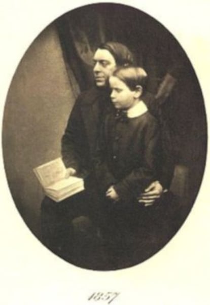 Philip Henry Gosse y su hijo Edmund, en 1857.