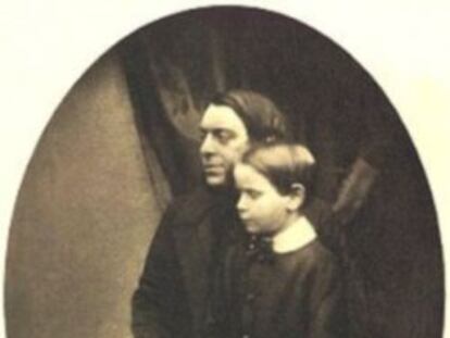 Philip Henry Gosse y su hijo Edmund, en 1857.