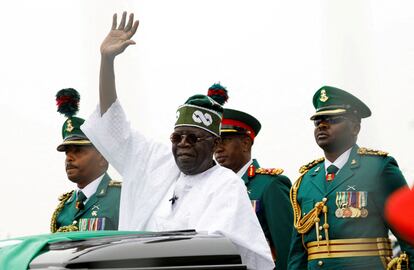 El presidente de Nigeria y de la Cedeao, Bola Tinubu, durante la ceremonia de su toma de posesión en Abuja, el pasado 29 de mayo. 