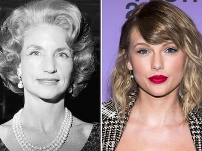 Rebekah Harkness (izquierda), en marzo de 1965, y Taylor Swift, en enero de 2020.