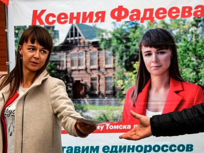 Ksenia Fadeyeva, líder del movimiento de Navalni en la ciudad siberiana de Tomsk, ganó las elecciones locales del pasado septiembre.
