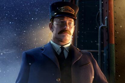 Transformación animada de Tom Hanks en <i>Polar Express.</i>