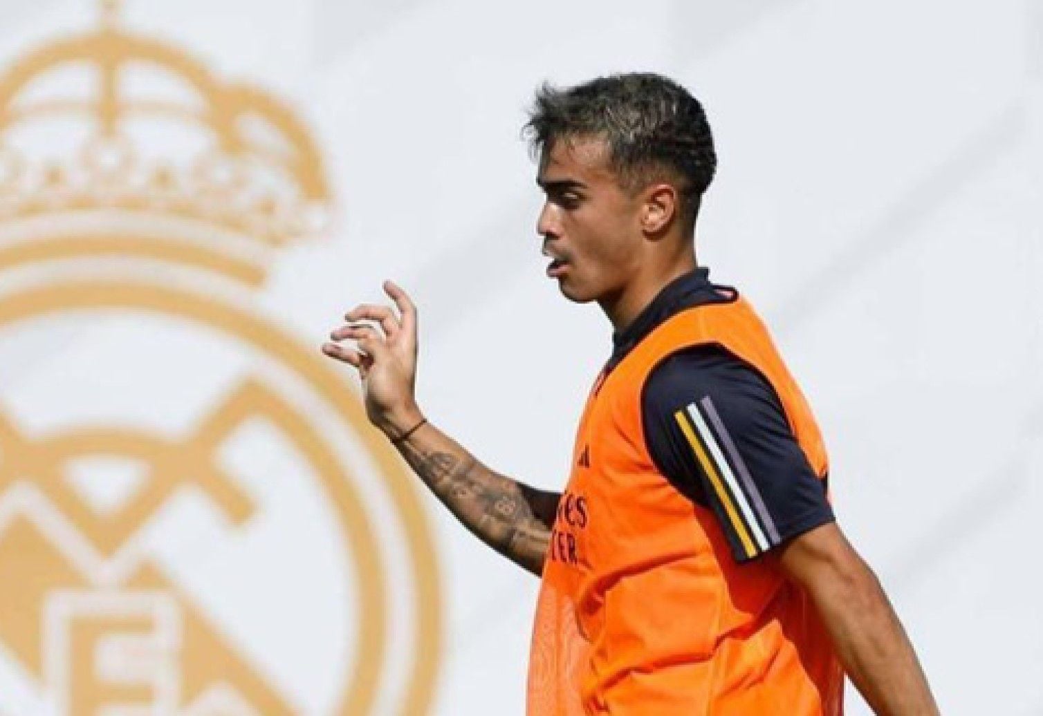 Reinier, en un entrenamiento en Valdebebas en 2023.
