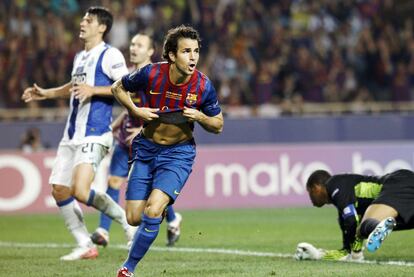 Cesc Fábregas ha marcado su primer gol con la camiseta del Barcelona.