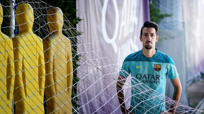 Isaac Cuenca, en su época en el Barça.