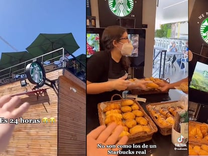 Video de los tiktokers @ladivaza & @lajosea en redes sociales para confirmar la noticia de la apertura de Starbucks en Caracas, y las largas filas para entrar a una falsa cafetería de la franquicia estadounidense.
