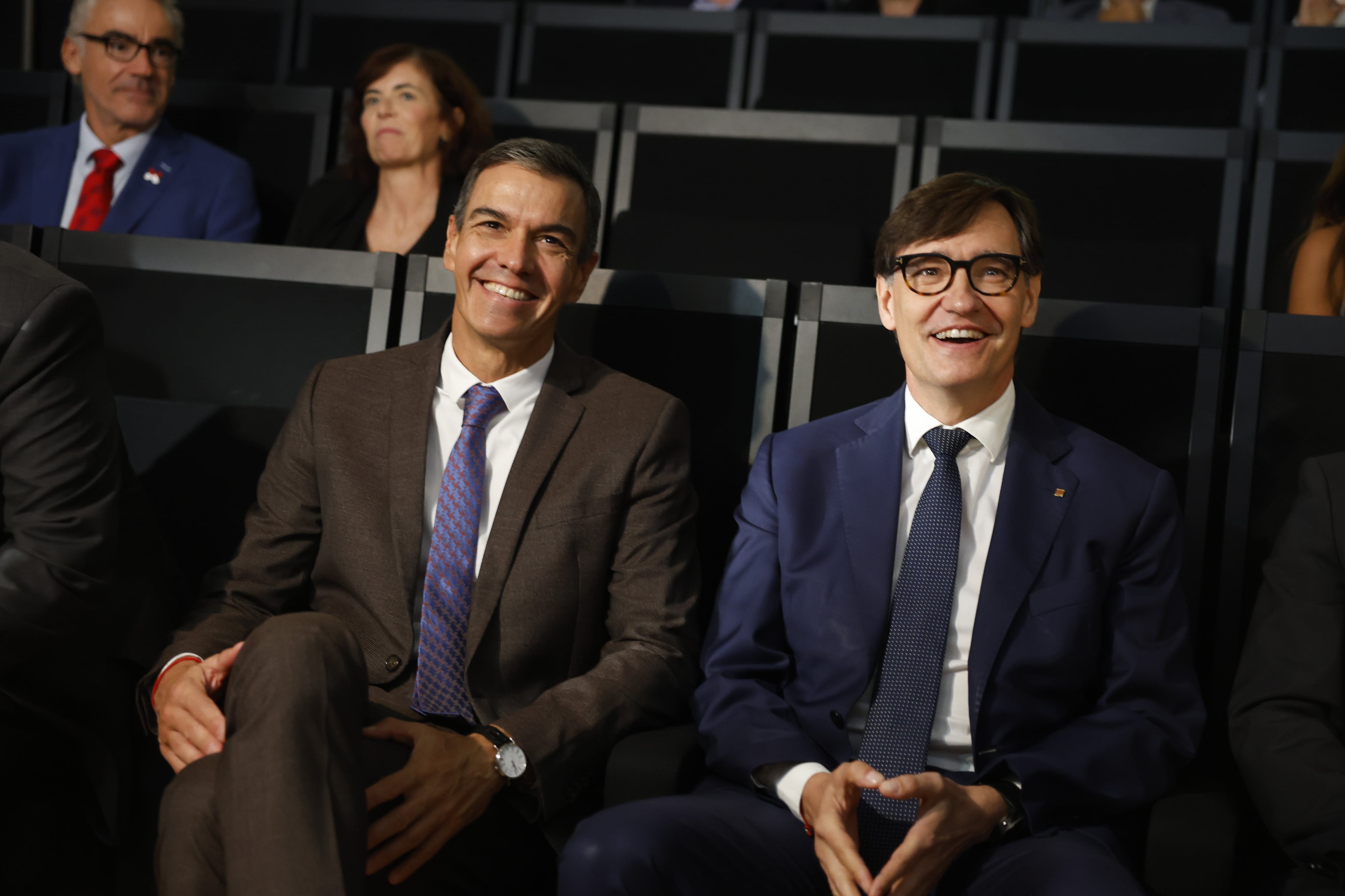 El presidente Pedro Sanchez y el president Salvador Illa, en un momento del acto./ Gianluca Battista