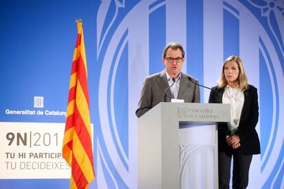 Artur Mas i Joana Ortega, la nit del 9-N.