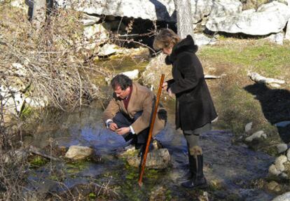 Esperanza Aguirre, durante un acto de promoción del Camino de Santiago madrileño en Becerril de la Sierra, la presidenta madrileña.