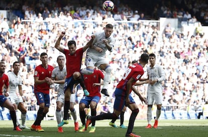 Sergio Ramos, en el partido ante Osasuna.