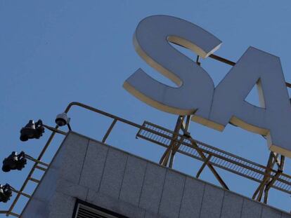 Logo de SAP en instalaciones de la compañía.