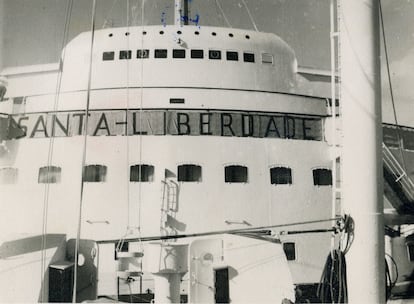 Puente de mando del 'Santa Maria' en enero de 1961.