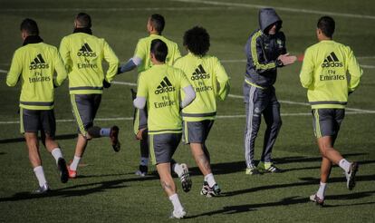 Zidane, durante un entrenamiento del Real Madrid.