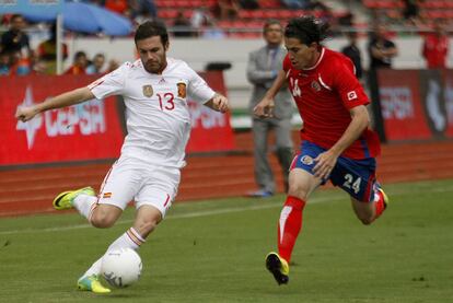 Juan Mata ha sido uno de los titulares elegidos por Vicente del bosque, que no han logrado imponerse a Costa Rica en la primera mitad.