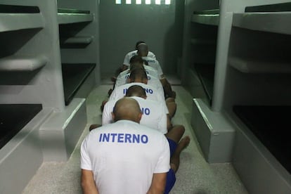 Un grupo de reclusos en la Cárcel Pública de Altos, en el estado brasileño de Piauí.