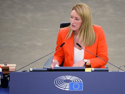 La vicepresidenta del Parlamento Europeo, Roberta Metsola.