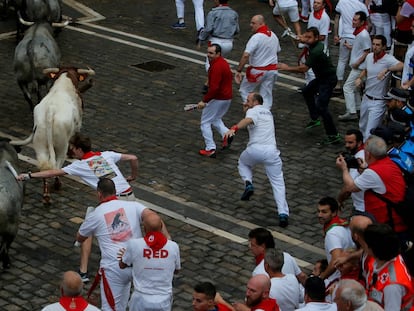 El tercer encierro de San Fermín 2019, en imágenes