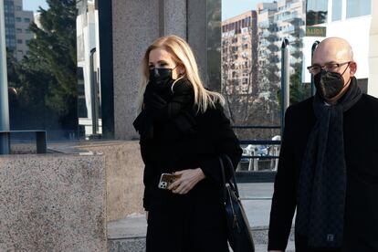 Cristina Cifuentes, a su salida del tribunal el pasado enero en Madrid.