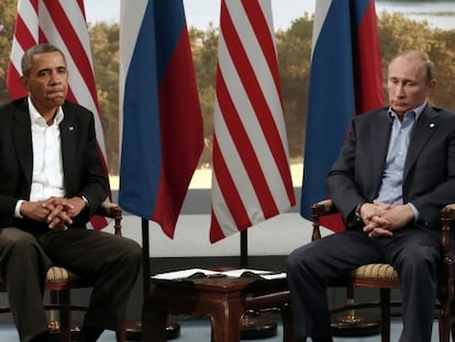 Barack Obama y Vladimir Putin, en el G8