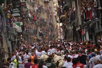 Day 6 of the Running of the Bulls in Pamplona.