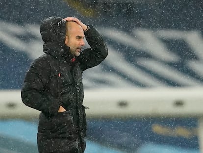 Guardiola durante el último City-Newcastle.