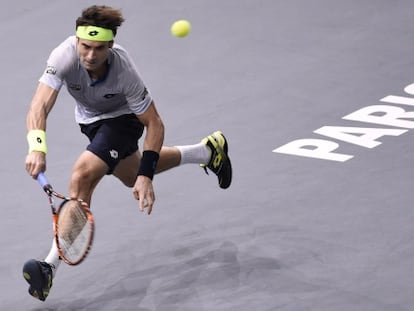 Ferrer, durante el partido contra Isner.